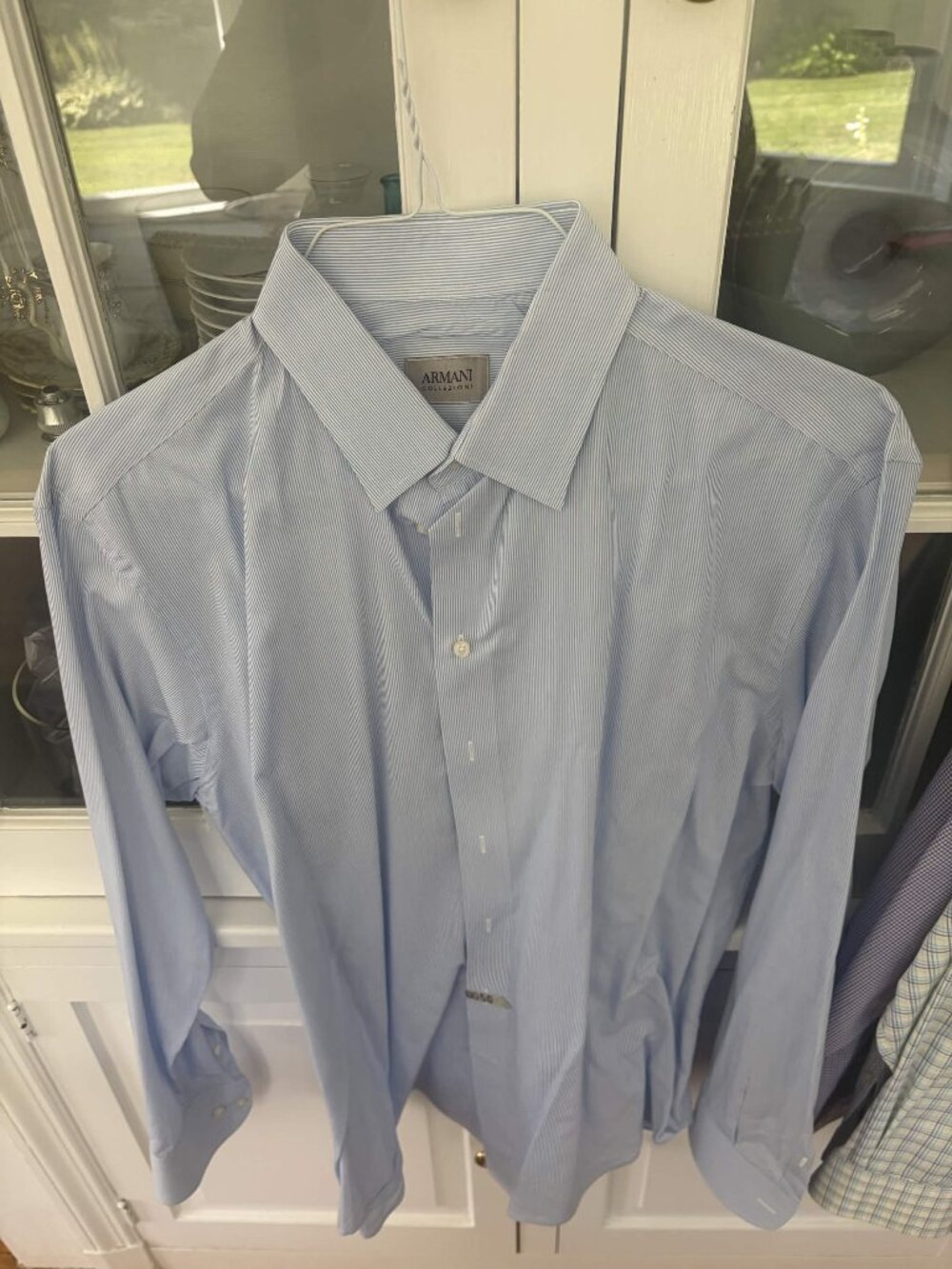 Blue Armani shirt